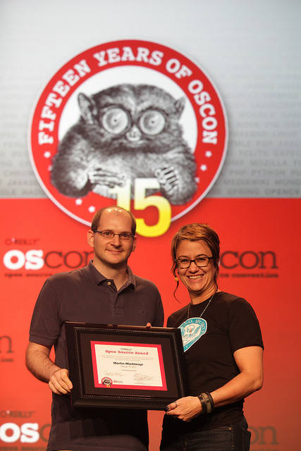 Alt Martin Michlmayr gets the O'Reilly Open Source
Award